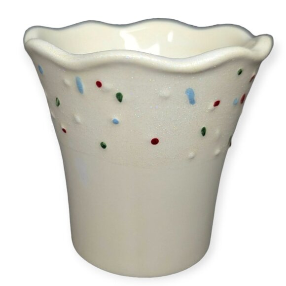 The White Barn Candle Company Sugar Cookie Christmas Tree Ceramic Votive Holder - Picture 3 of 9